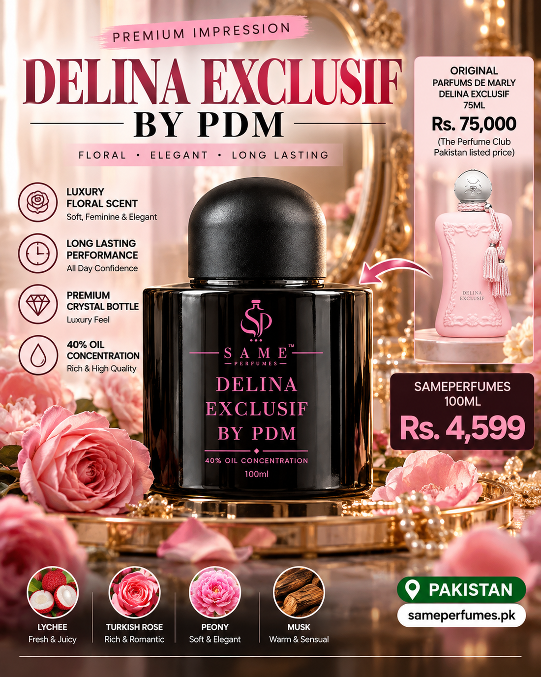 Delina Exclusif Premium Impression 100ML SamePerfumes Pakistan