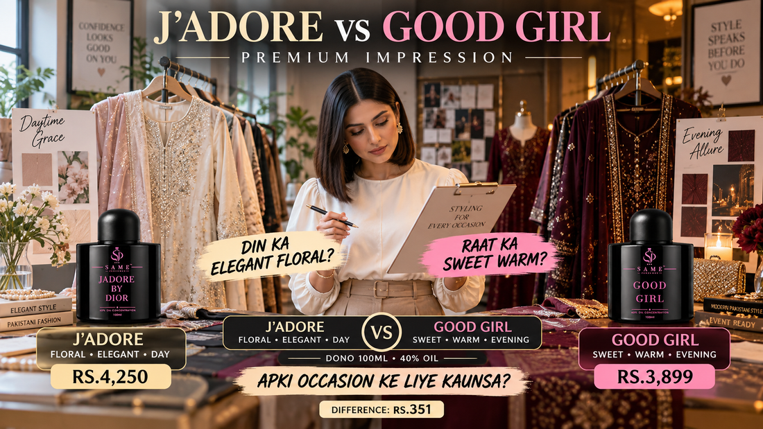 J’ADORE vs GOOD GIRL PREMIUM IMPRESSION – Which Women’s Perfume Should You Buy in Pakistan?