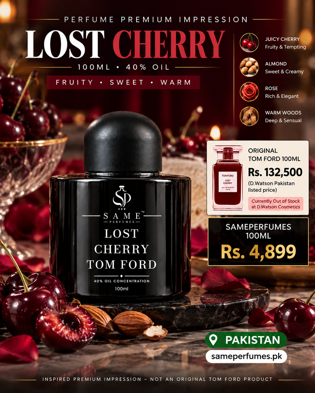 Lost Cherry Premium Impression 100ML SamePerfumes Pakistan