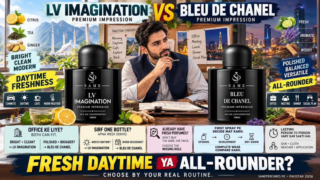 LV Imagination vs Bleu de Chanel – Fresh Daytime or Polished All-Rounder? Pakistan 2026