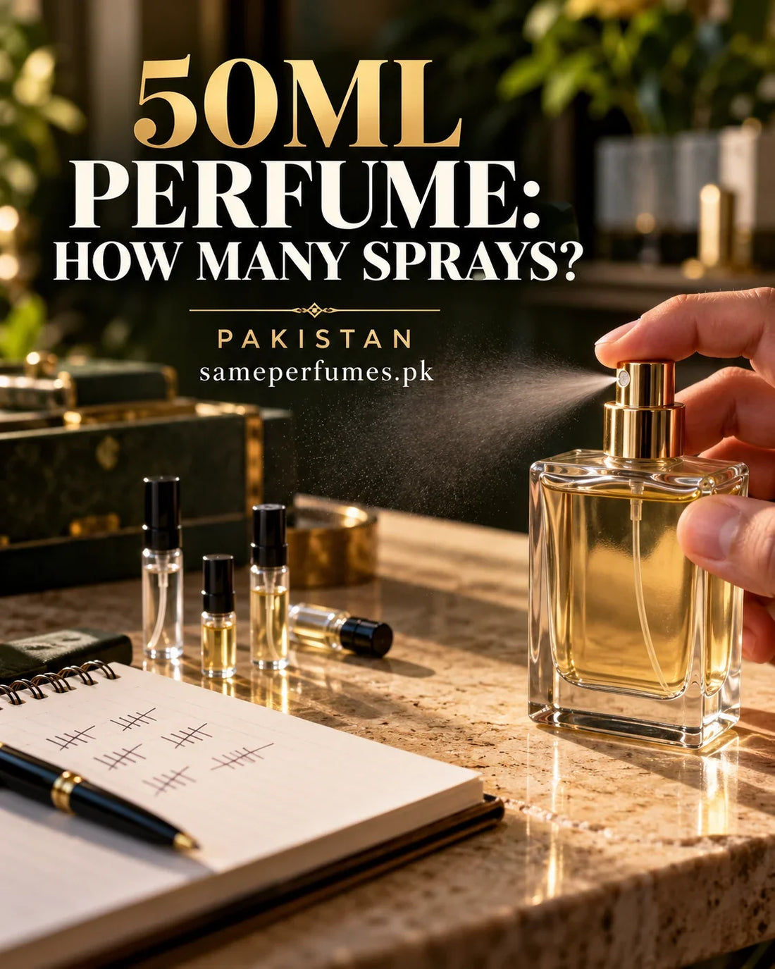 How many sprays in 50ml perfume? Pakistan SamePerfumes guide