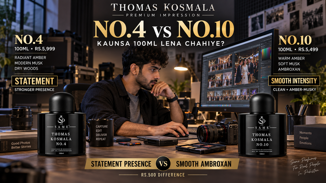 THOMAS KOSMALA NO.4 vs NO.10 PREMIUM IMPRESSION – Which 100ML Perfume Should You Buy in Pakistan?