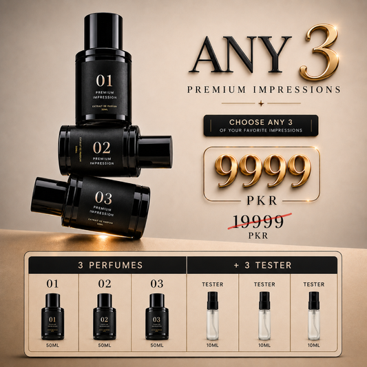 Choose Any 3 – Premium Perfumes Impressions Bundle Deal - 40% Oil Concentration