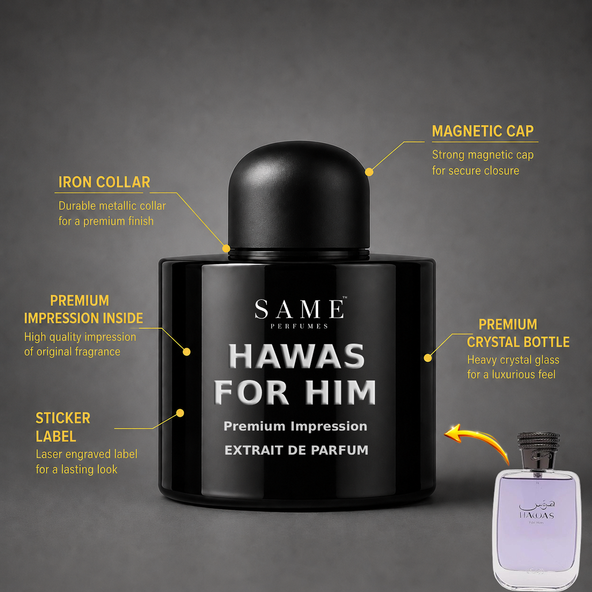 HAWAS FOR HIM 100ML — PREMIUM IMPRESSION | 40% Oil Concentration