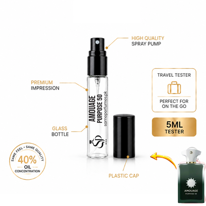 PURPOSE 50 AMOUAGE TESTER 5ML — PREMIUM IMPRESSION | 40% Oil Concentration